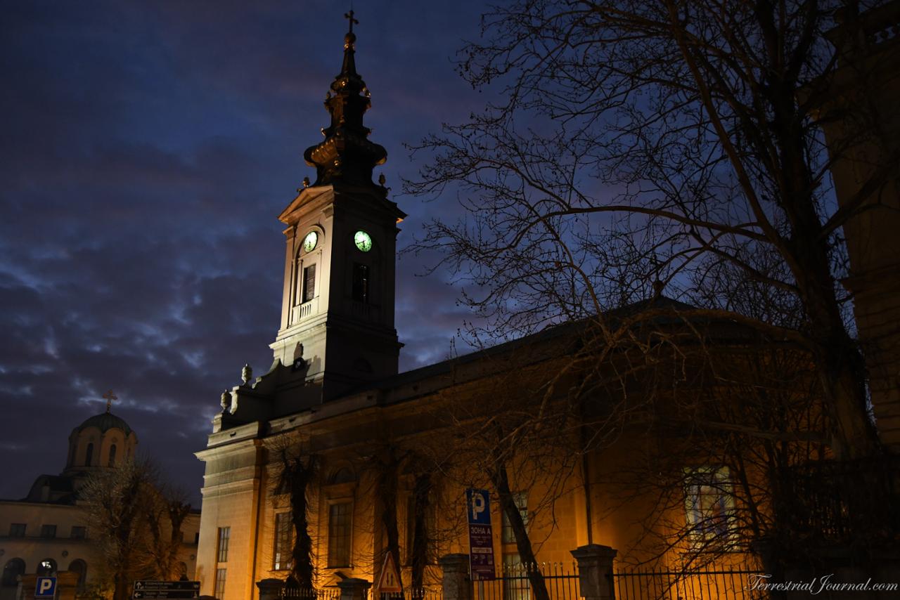 St. Michael's church in the evening