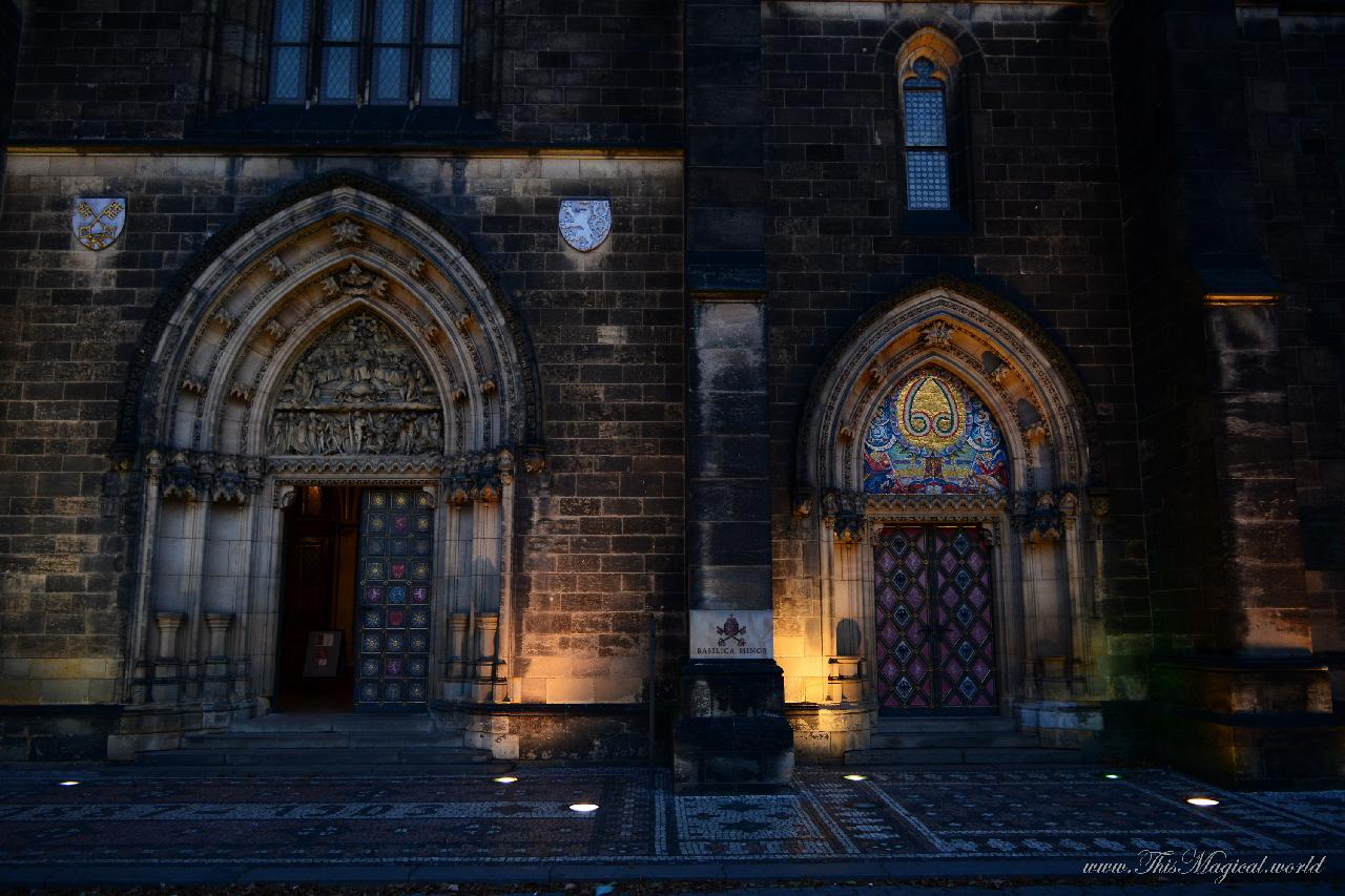 Doors of Basilica of St Peter and St Paul at Vyšehrad